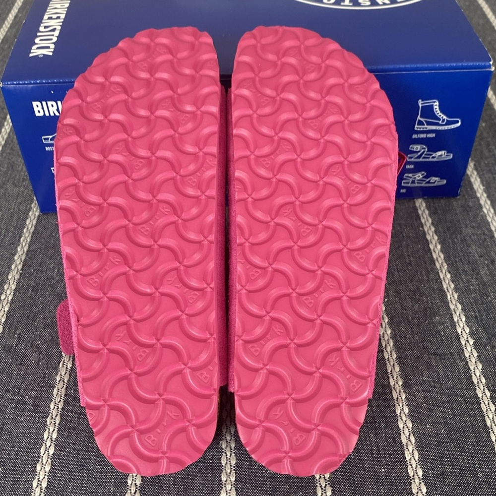 Birkenstock Arizona womens Fuchsia tulip narrow fit US7 LB - Picture 4 of 4